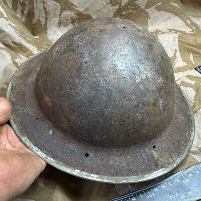 British Army Mk2 Brodie Helmet - Original WW2 - South African Manufactured - The Militaria Shop