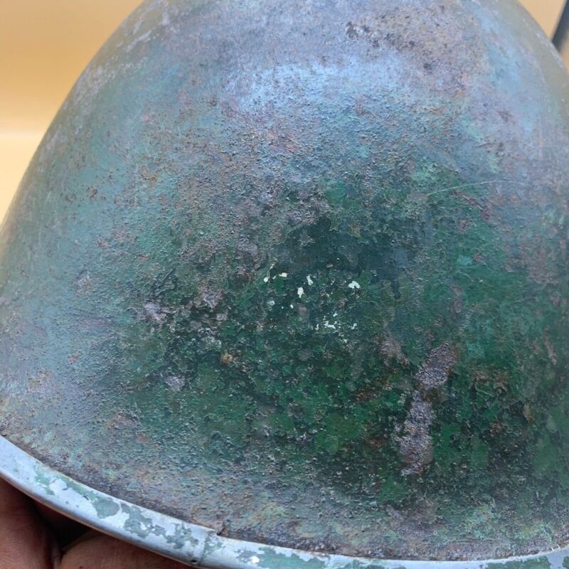 Original WW2 British / Canadian Army Mk3 High Rivet Turtle Army Combat Helmet - The Militaria Shop