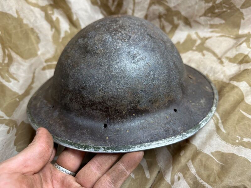 British Army Mk2 Brodie Helmet - Original WW2 - South African Manufactured - The Militaria Shop
