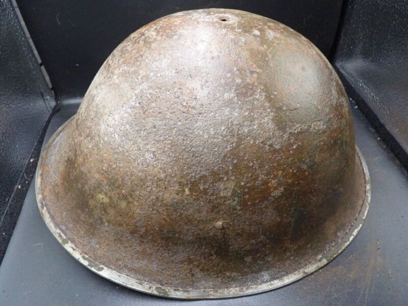 Mk3 Canadian / British Army Original WW2 Turtle Helmet High Rivet - The Militaria Shop