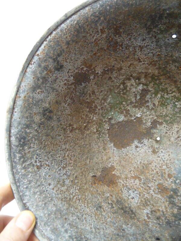 Original WW2 British / Canadian Army Mk3 High Rivet Turtle Army Combat Helmet - The Militaria Shop