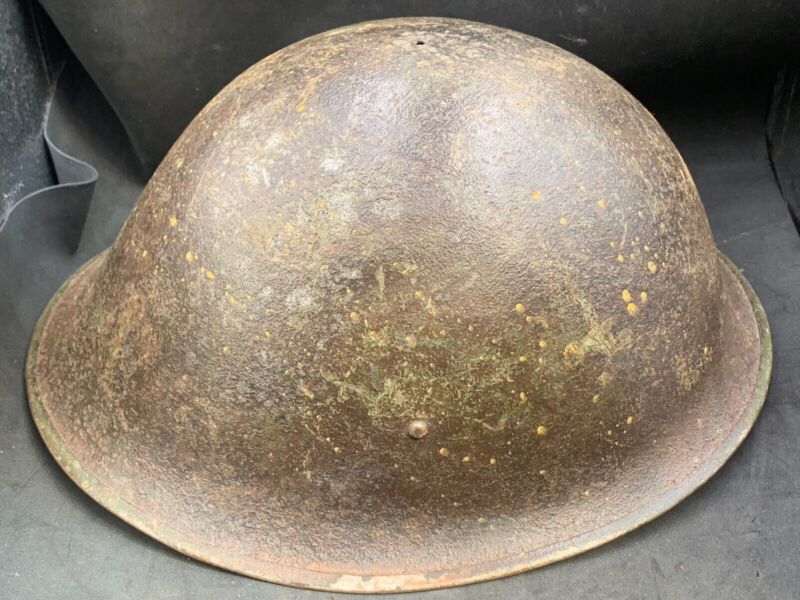 Original WW2 British Army / Canadian Army Mk3 Turtle Combat Helmet - The Militaria Shop