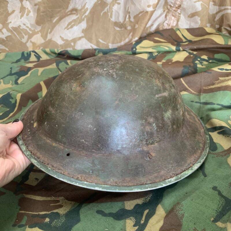 Original WW2 British Style South African Mk2 Army Combat Helmet - The Militaria Shop