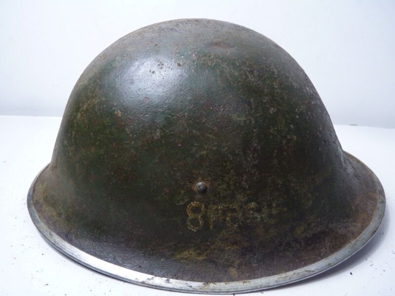 Mk3 Canadian / British Army Original WW2 Turtle Helmet High Rivet - The Militaria Shop