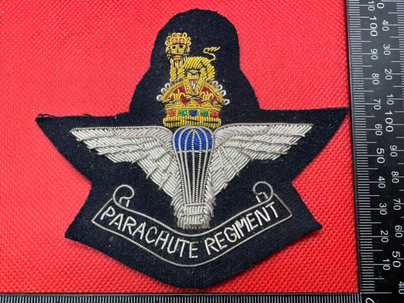 British Army Bullion Embroidered Blazer Badge - Parachute Regiment - Kings Crown - The Militaria Shop