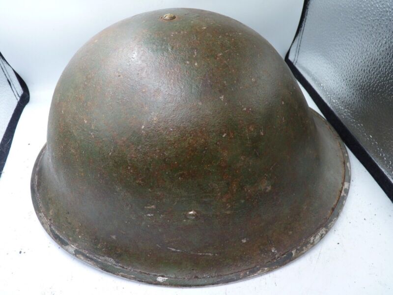 Mk3 Canadian / British Army Original WW2 Turtle Helmet High Rivet - The Militaria Shop