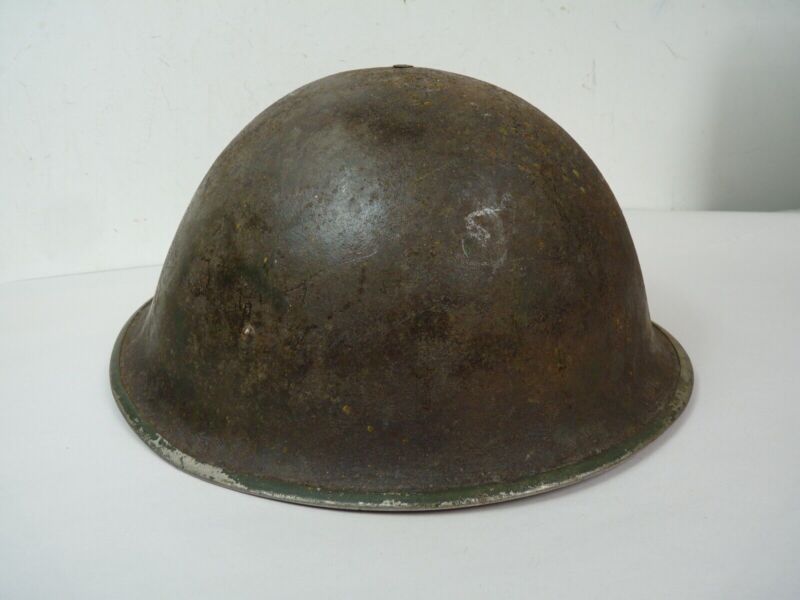 Original Mk3 Canadian / British Army WW2 Turtle Helmet High Rivet - The Militaria Shop