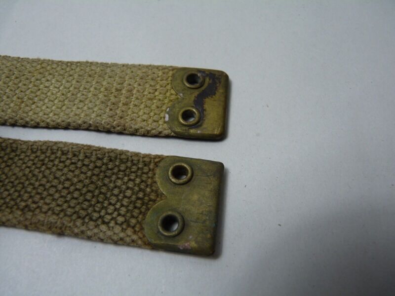 Original WW2 Pattern British Army L Straps Pair - 37 Pattern Webbing Haversack - The Militaria Shop