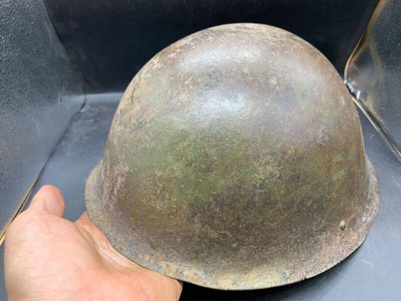 Original WW2 Onwards (1945-1952) British Army Mk4 Turtle Helmet - The Militaria Shop