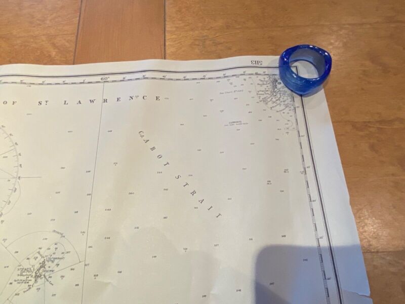 WW2 British 1952 Dated ADMIRALTY EDITION map of THE GULF OF ST. LAWRENCE. - The Militaria Shop