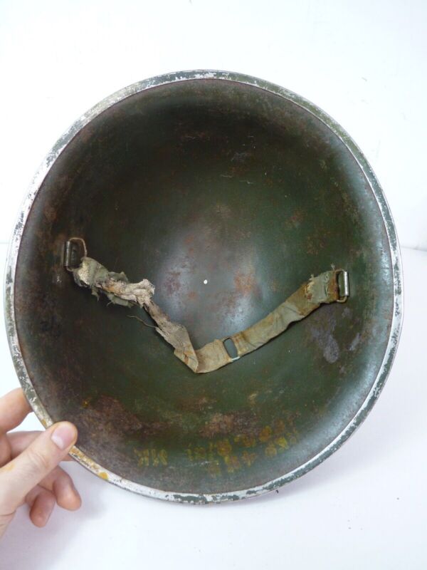 Original Mk3 Canadian / British Army WW2 Turtle Helmet High Rivet - The Militaria Shop