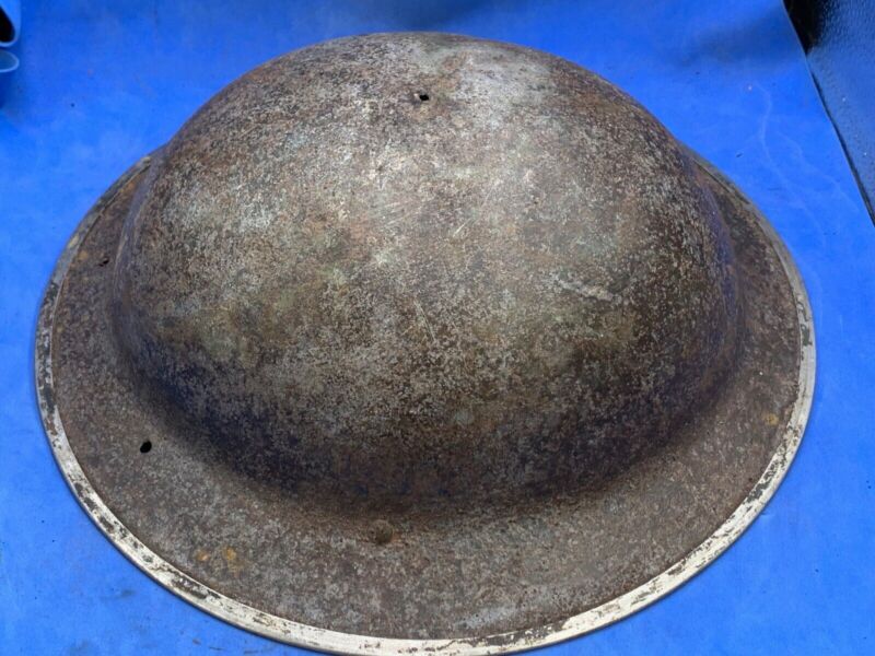 Original WW2 British Army South African Made Combat Helmet Mk2 Brodie - The Militaria Shop