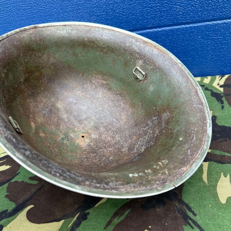 WW2 Canadian Army Mk3 Turtle Helmet - Original Helmet Shell - High Rivet - The Militaria Shop