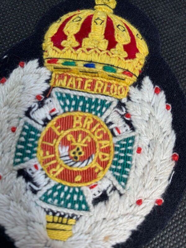 British Army Rifle Brigade Regiment Embroidered Blazer Badge - The Militaria Shop