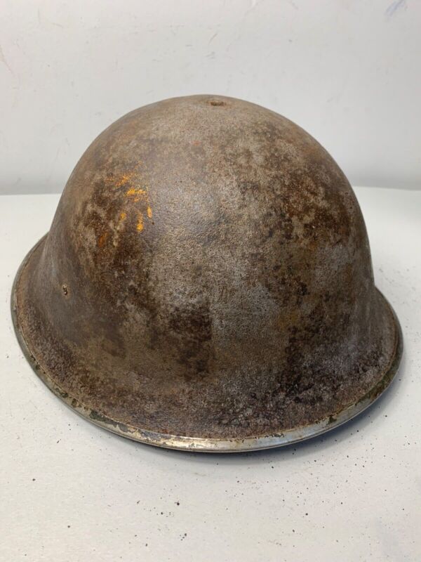 Mk3 Canadian / British Army Original WW2 Turtle Helmet High Rivet - The Militaria Shop