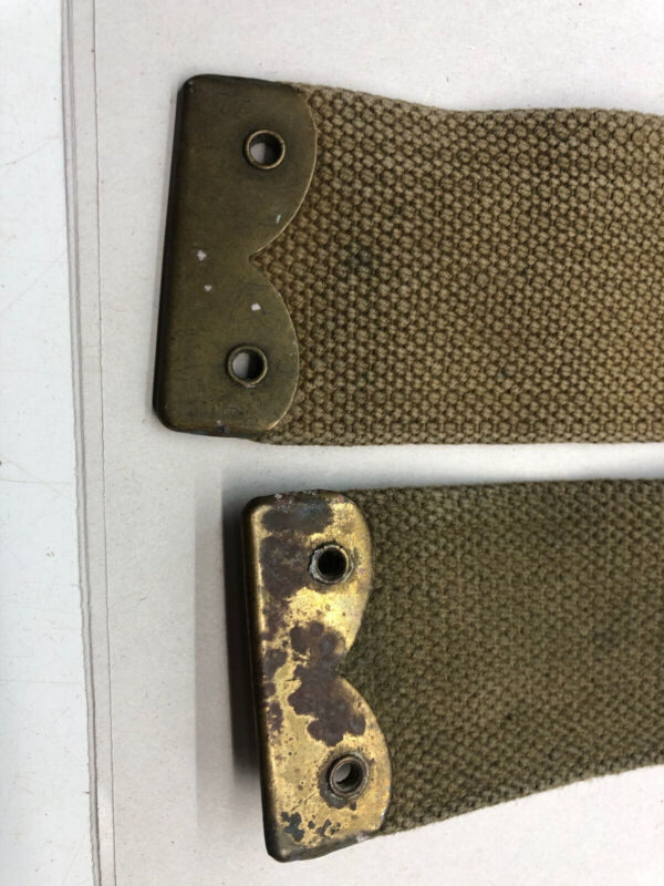 Original WW2 British Army 37 Pattern L Straps Pair - Wartime Dated - The Militaria Shop