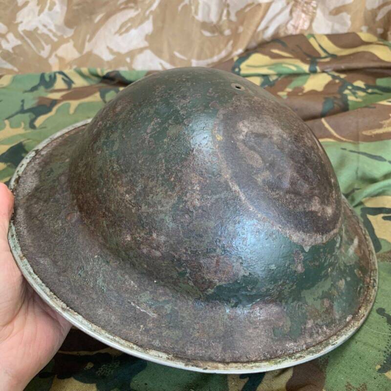 Original WW2 British Style South African Mk2 Army Combat Helmet - The Militaria Shop