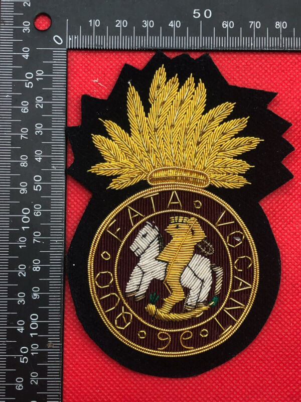 British Army Bullion Embroidered Blazer Badge - Royal Northumberland Fusiliers - The Militaria Shop