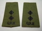 QRH Royal Horse OD Green Rank Slides / Epaulette Pair Genuine British Army - NEW - The Militaria Shop