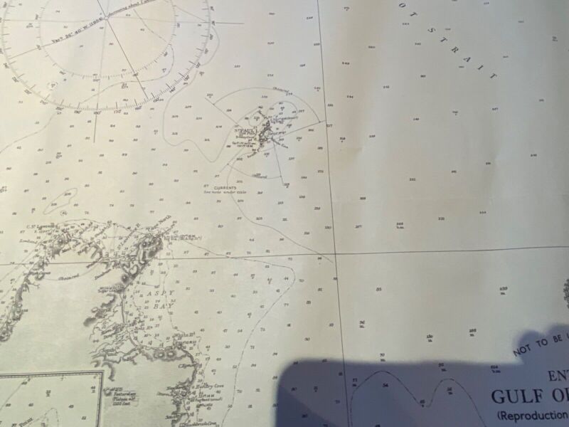 WW2 British 1952 Dated ADMIRALTY EDITION map of THE GULF OF ST. LAWRENCE. - The Militaria Shop