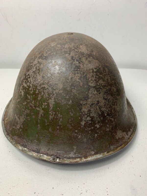 Mk3 Canadian / British Army Original WW2 Turtle Helmet High Rivet - The Militaria Shop