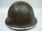 Original WW2 British / Canadian Mk3 Turtle Helmet Untouched Paint - The Militaria Shop