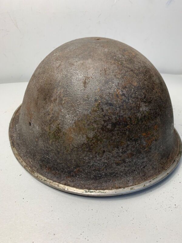 Mk3 Canadian / British Army Original WW2 Turtle Helmet High Rivet - The Militaria Shop