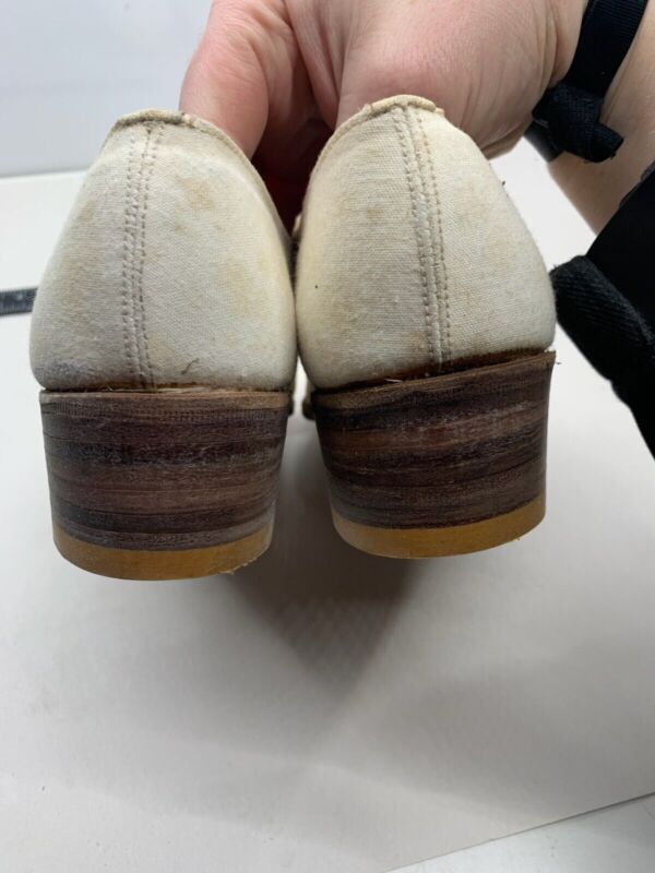 Original WW2 British Army Women's White Summer Shoes - ATS WAAF - Size 230 - The Militaria Shop