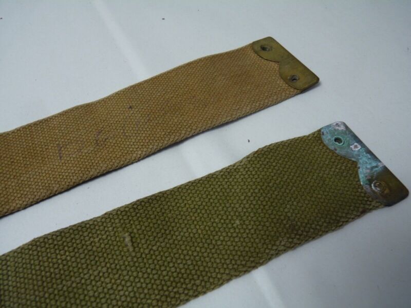 Original WW2 Pattern British Army L Straps Pair - 37 Pattern Webbing Haversack - The Militaria Shop