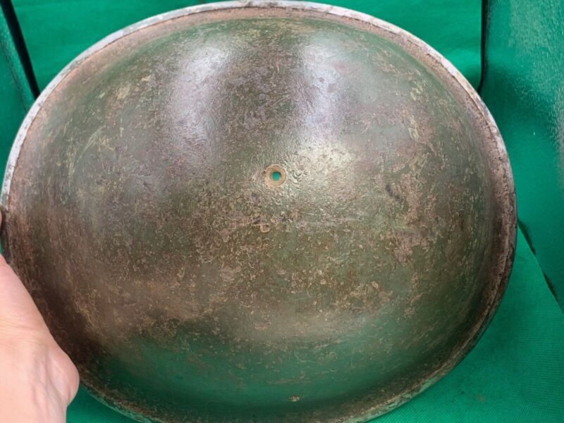 Original WW2 British Army / Canadian Army Mk3 Turtle Combat Helmet - The Militaria Shop