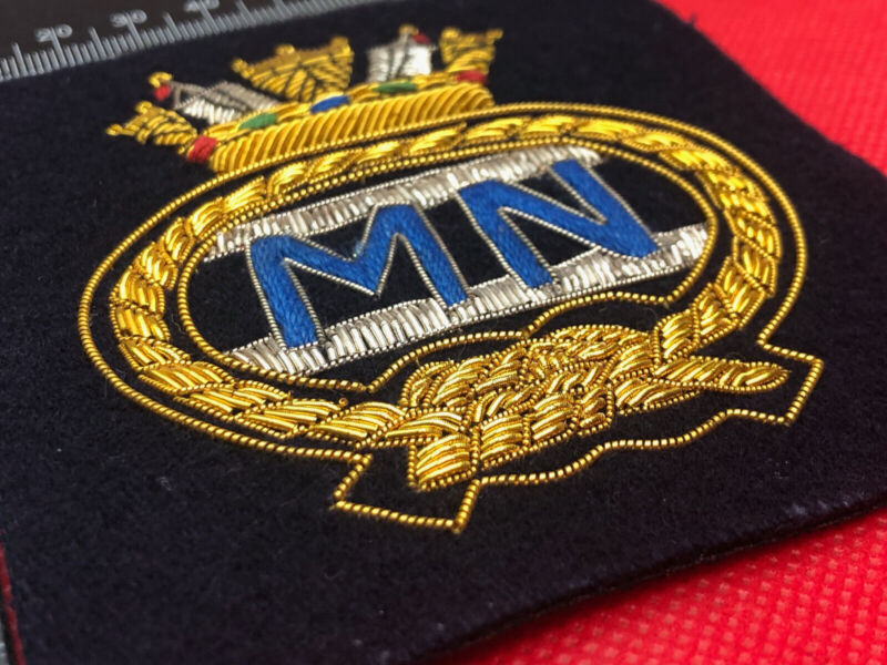 British Navy Bullion Embroidered Blazer Badge - Merchant Navy - The Militaria Shop