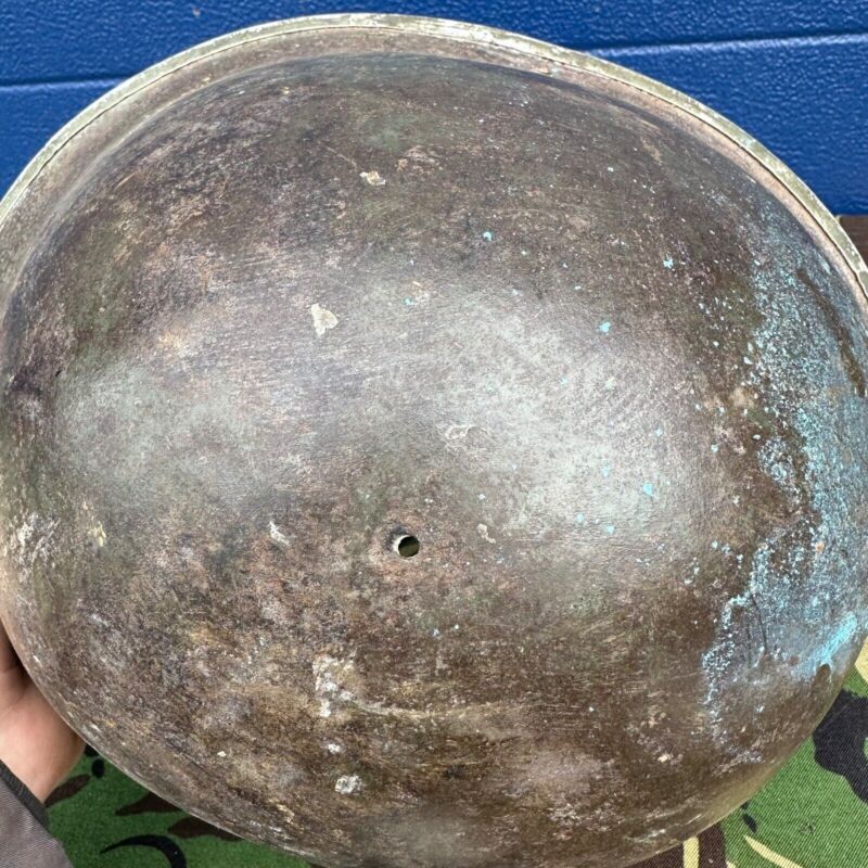 WW2 Canadian Army Mk3 Turtle Helmet - Original Helmet Shell - High Rivet - The Militaria Shop