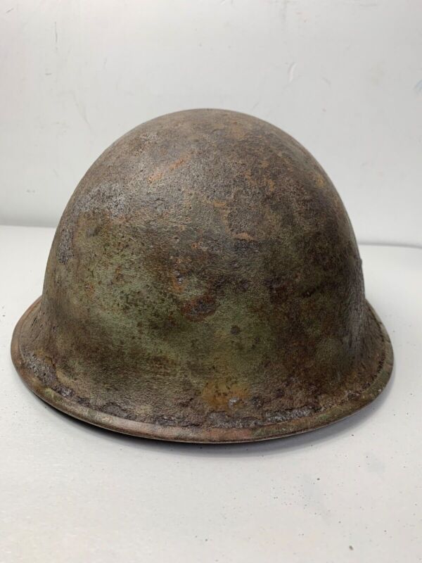 Mk3 Canadian / British Army Original WW2 Turtle Helmet High Rivet - The Militaria Shop
