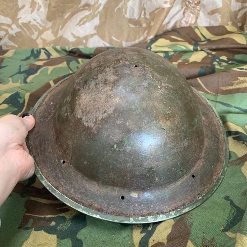 Original WW2 British Style South African Mk2 Army Combat Helmet - The Militaria Shop