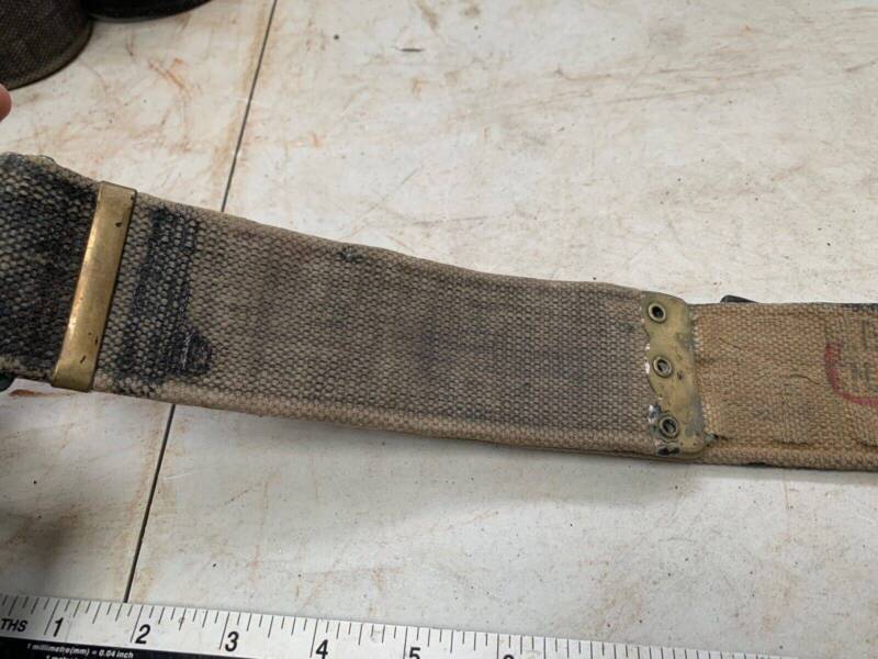 Original WW2 37 Pattern - British Airforce RAF  Webbing Belt - 40 Inch Waist - The Militaria Shop