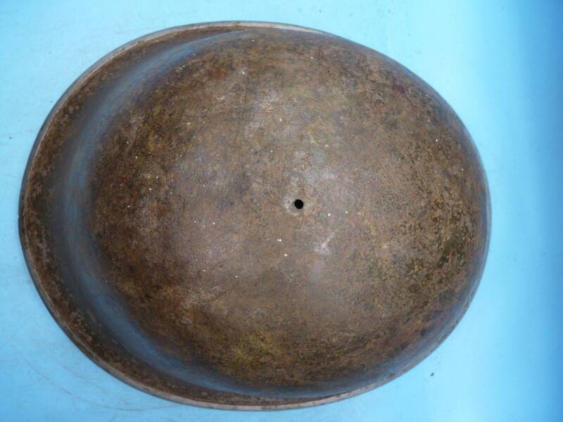 Original WW2 British / Canadian Army Mk3 High Rivet Turtle Army Combat Helmet - The Militaria Shop