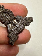 Original WW2 British Army Royal Army Labour Corps Bakelite Economy Cap Badge - The Militaria Shop