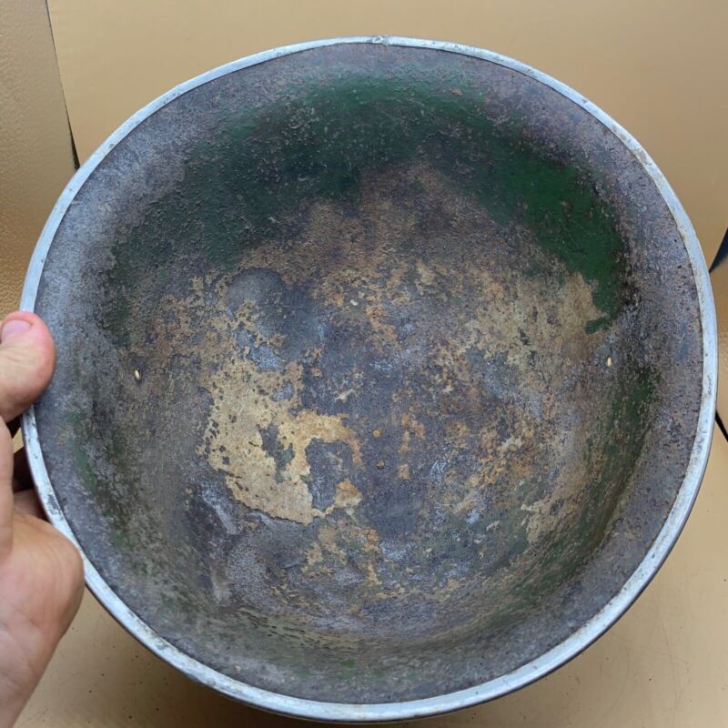 Original WW2 British / Canadian Army Mk3 High Rivet Turtle Army Combat Helmet - The Militaria Shop