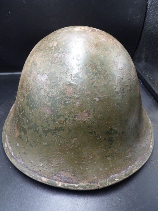 Mk3 Canadian / British Army Original WW2 Turtle Helmet High Rivet - The Militaria Shop