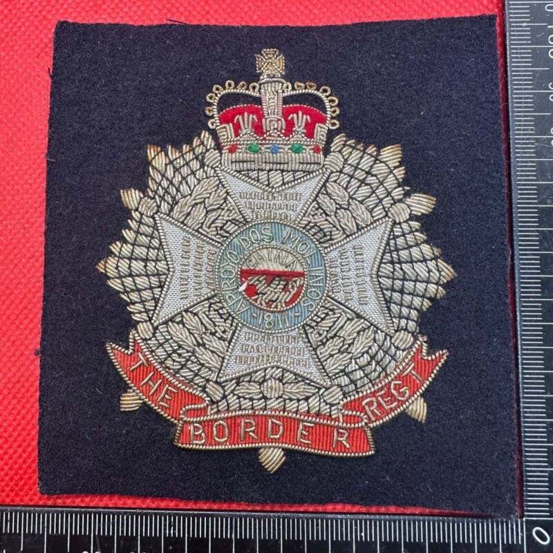 British Army Bullion Embroidered Blazer Badge - The Border Regiment - The Militaria Shop
