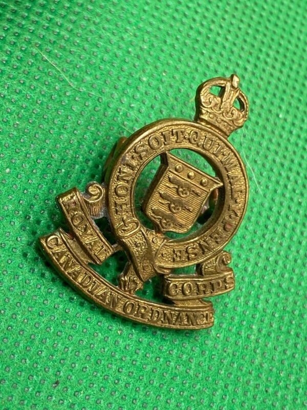 Original WW1 / WW2 Royal Canadian Ordnance Corps Collar Badge - The Militaria Shop