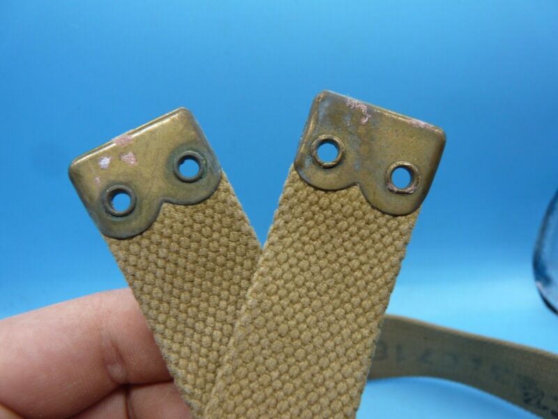 Original WW2 British Army 37 Pattern Canvass Shoulder Strap / Cross Strap - The Militaria Shop