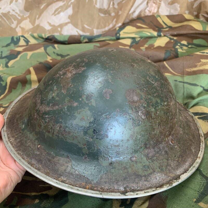 Original WW2 British Style South African Mk2 Army Combat Helmet - The Militaria Shop