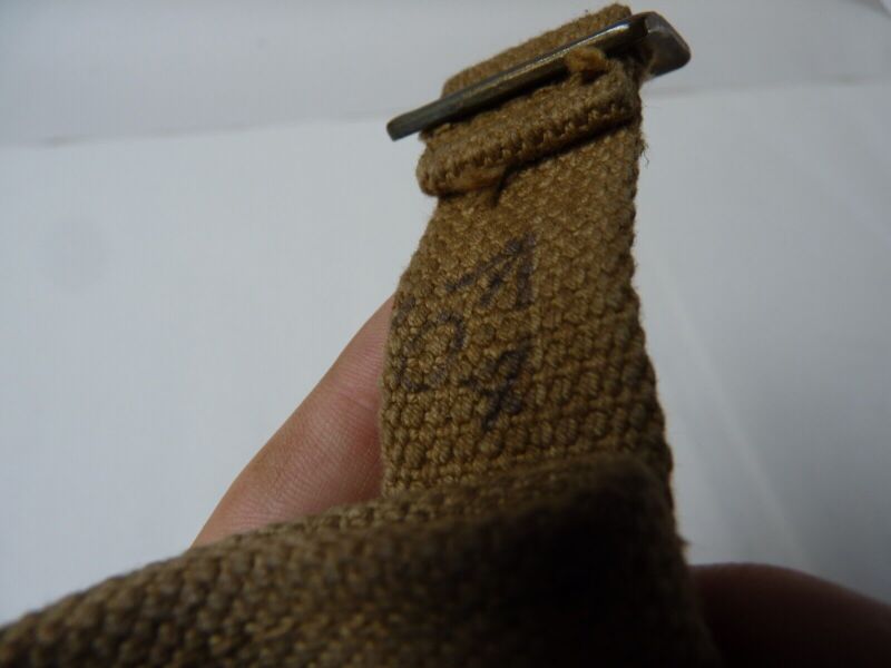 Original WW2 British Army Soldiers Water Bottle Carrier Harness - Dated 1942 - The Militaria Shop