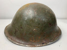 Mk3 Canadian / British Army Original WW2 Turtle Helmet High Rivet - The Militaria Shop