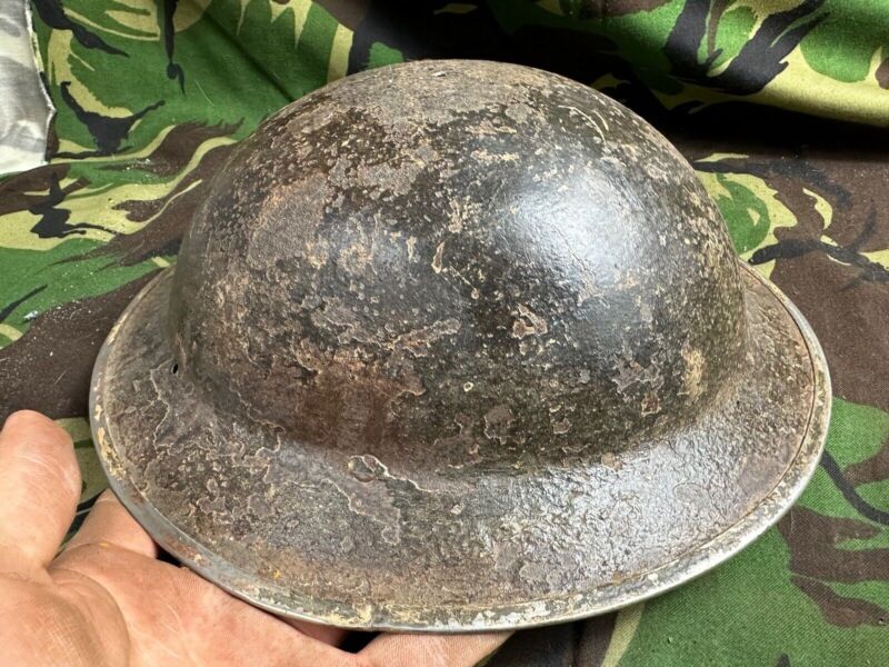 British Army Mk2 Brodie Helmet - Original WW2 - South African Manufactured - The Militaria Shop