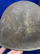 WW2 Canadian Army Mk3 Turtle Helmet - Original WW2 Helmet Shell - High Rivet - The Militaria Shop