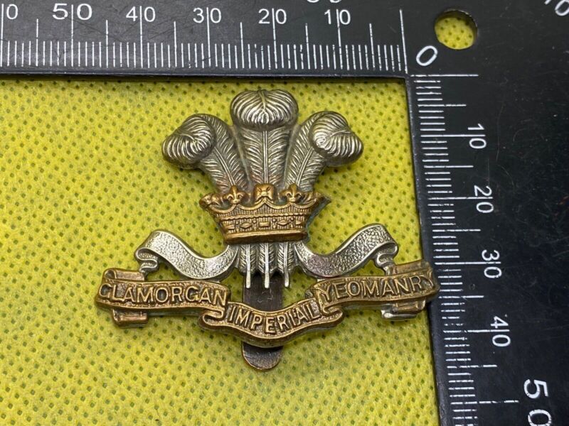 WW1 British Army Glamorgan Imperial Yeomanry Cap Badge - The Militaria Shop