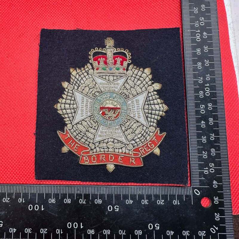 British Army Bullion Embroidered Blazer Badge - The Border Regiment - The Militaria Shop
