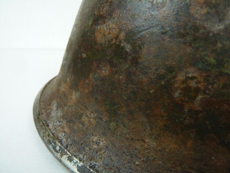 Original Mk3 Canadian / British Army WW2 Turtle Helmet High Rivet - The Militaria Shop